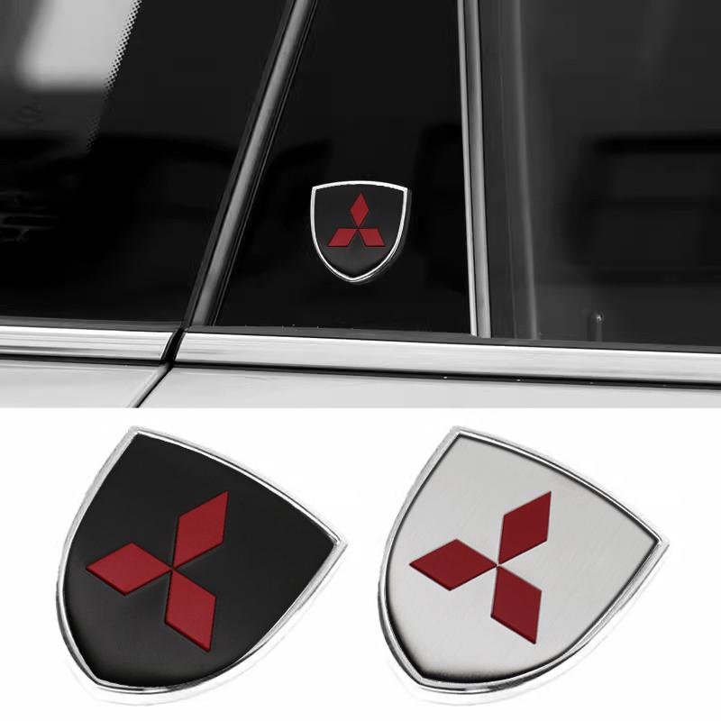 3D Metal Styling Body Fender Decoration Shield Stickers For Mitsubishi Ralliart Asx Lancer 10 Outlander L200 Xpander Pajero V73