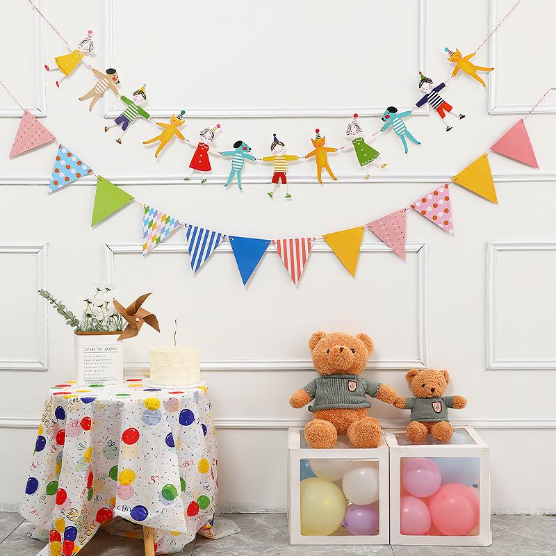 Dekoration für die erste Geburtstagsparty: Geburtstagsbanner für Jungen und Mädchen