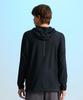 Leijibi Tech Flow Hydro Performance Loose Fit Hooded Zip-Up Rash Guard M Black