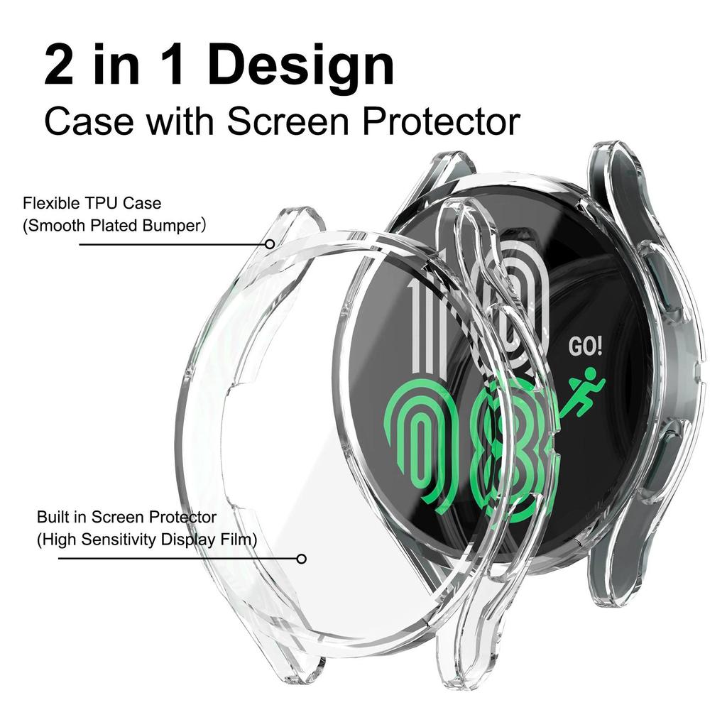 Samsung Watch 4 Full Coverage TPU Electroplated Drop-Proof Case 40/44mm.