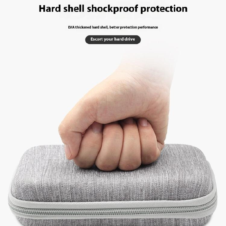 Shockproof Carrying Charging Adapter Case Hard Protective Pouch for M.2 Hard Drive Small Electronics Cable Accessories