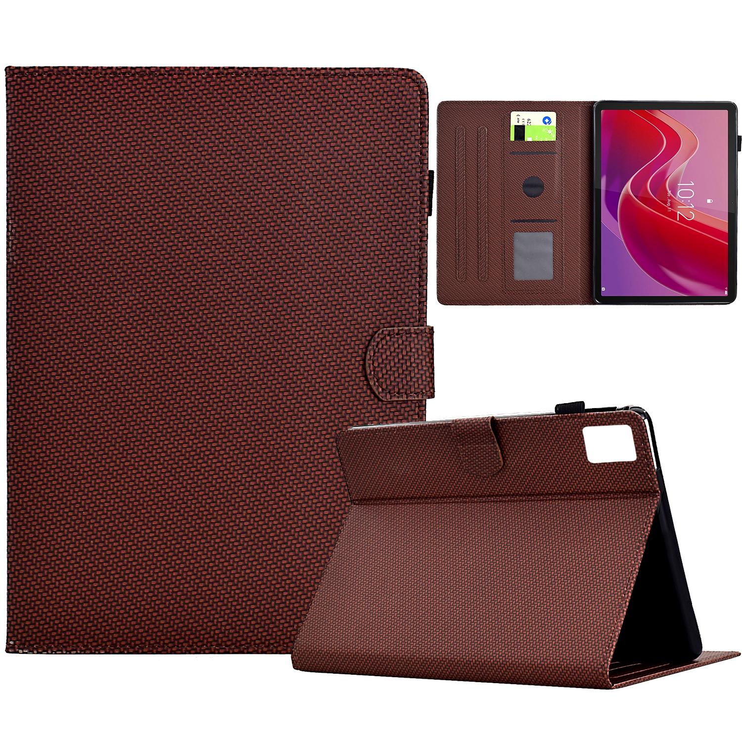 For Lenovo Tab M11/Xiaoxin Pad 11 2024 Case Carbon Fiber Texture Leather Tablet Cover A