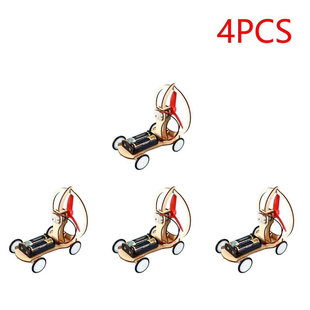 Kids DIY Electric Wind Car Model Students Physical Experiments Technology Toys DIY Electric Wind Car Toys
