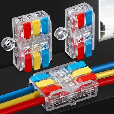 Quick Terminal Block Wire Connector Quick Splitter Mini Splicing Universal Conductor Wiring Cable Terminal Block Connectors