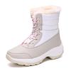 Winter Velvet Snow Boots Women's Medium Tube Martin Boots Outdoor Waterproof and Non-slip Medium Tube High-top Cotton Shoes