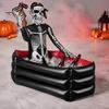 Halloween Party Decorations for Yard Inflatable Skull Ice Bucket, Pirate Skeleton Drink Cooler Party, Beverage Tub Summer Thickened PVC Portable