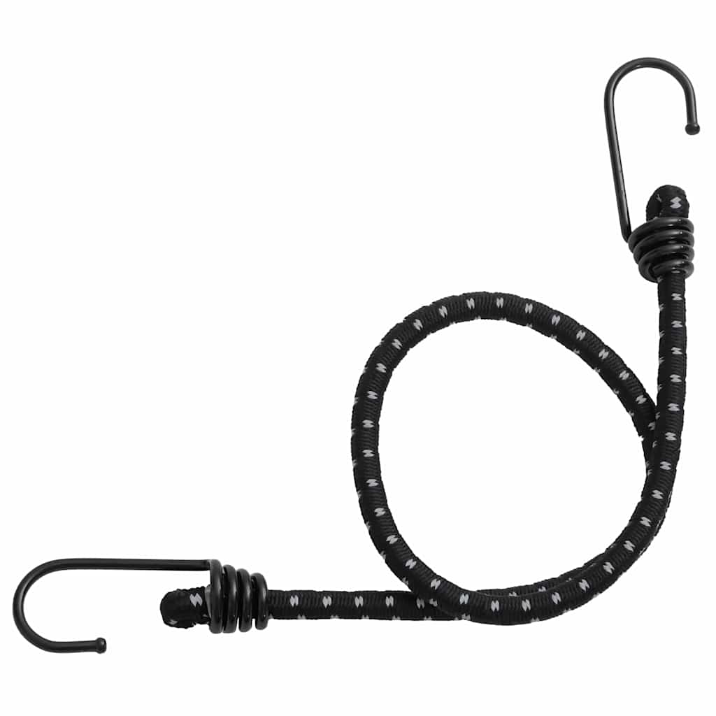 Reflective Rubber Bungee Cords with Hooks 25 pcs 59 cm