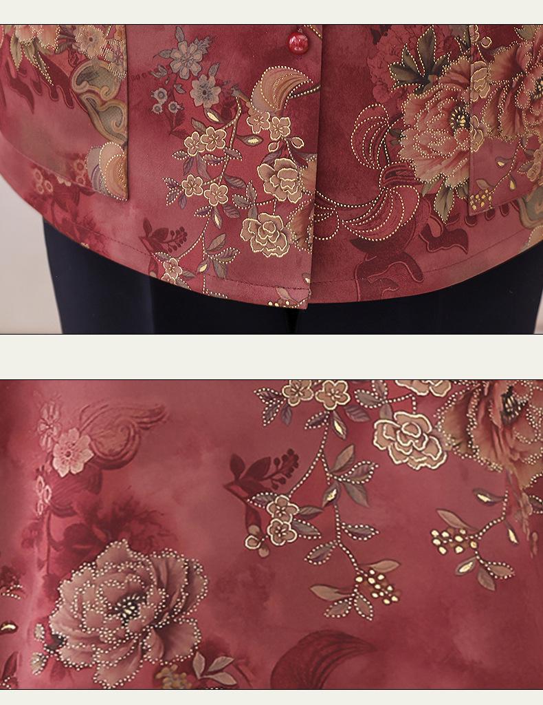 Mom's Spring Thin Jacket - Women's Chinese Style Lapel Shirt for Middle-aged and Elderly