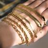 Yori Classic Double Layer Exquisite Chain Stainless Steel Bracelet Men Women Charm Summer Beach Trendy Chic Jewelry