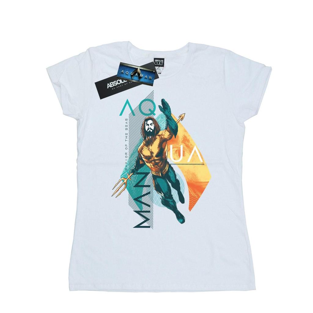 DC Comics Womens/Ladies Aquaman Tropical Icon Cotton T-Shirt