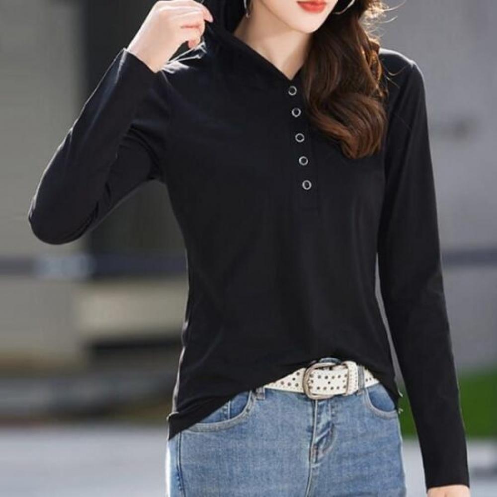 Navava Hooded Long Sleeve T shirT nT2897