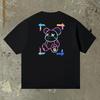 Holographic Teddy Bear Graphic Print T-Shirt Breathable Cool, Comfortable Wear,Daily Casua