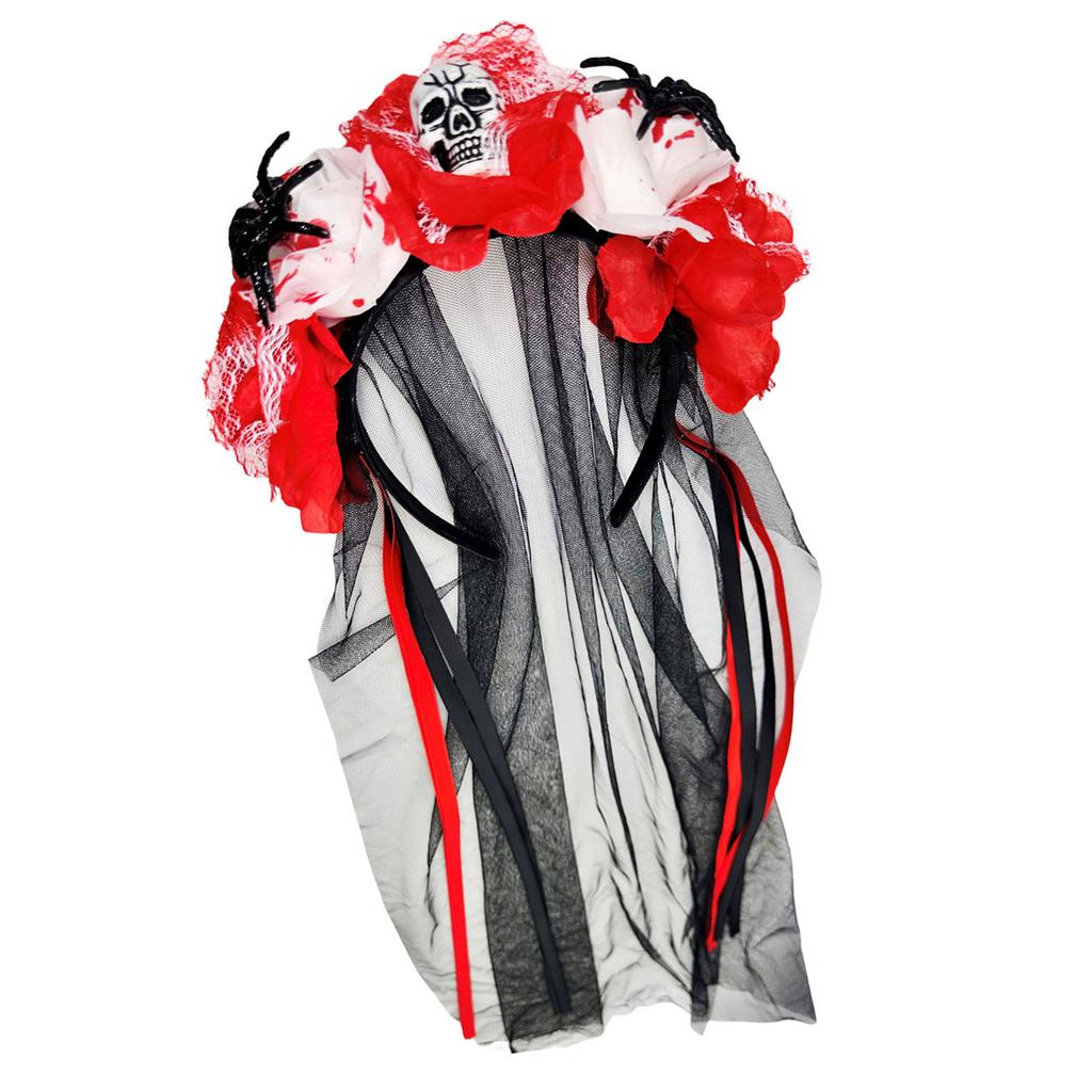 Reusable Halloween Hair Accessory Arachnid Wraith Floral Hairband Headgear For Cosplay Parties Dance Performances