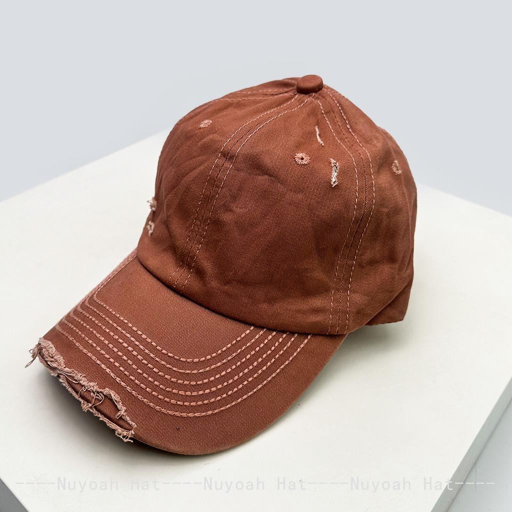 And Women Broken Style Solid Color Vintage Baseball Caps Sun Protection Street Style All-Match Minimalist Peaked Hats Personalized Fashion Casual