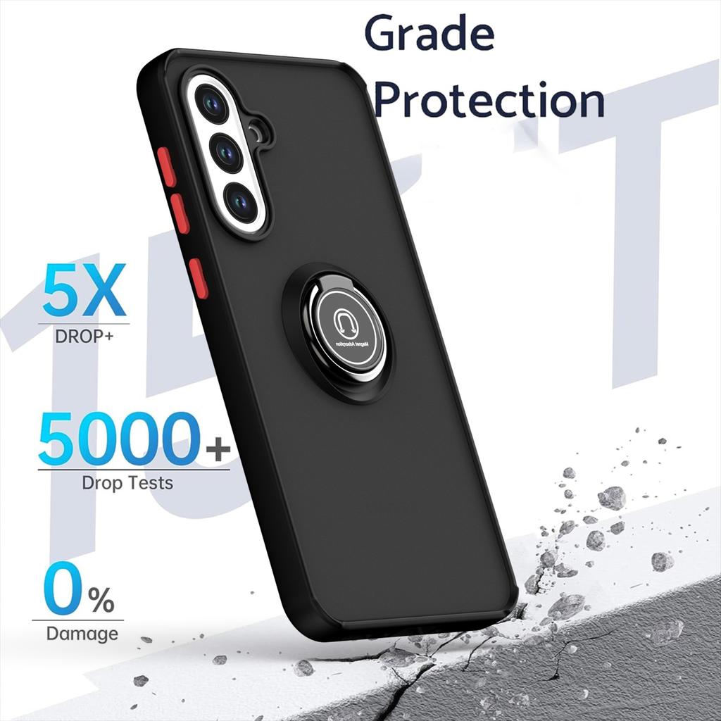 Armor Matte Case For Samsung Galaxy A56 A36 A26 A16 A06 A55 A35 A25 A15 A05 A05S M54 M34 Magnetic Ring Stand Shockproof Cover