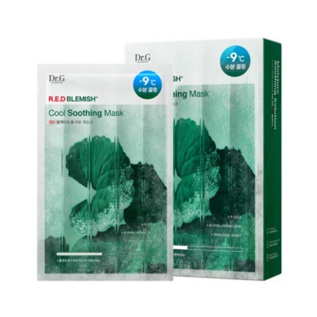 Dr.G Red Blemish Cool Soothing Mask — 30 G × 10 Sheets (1 Box)