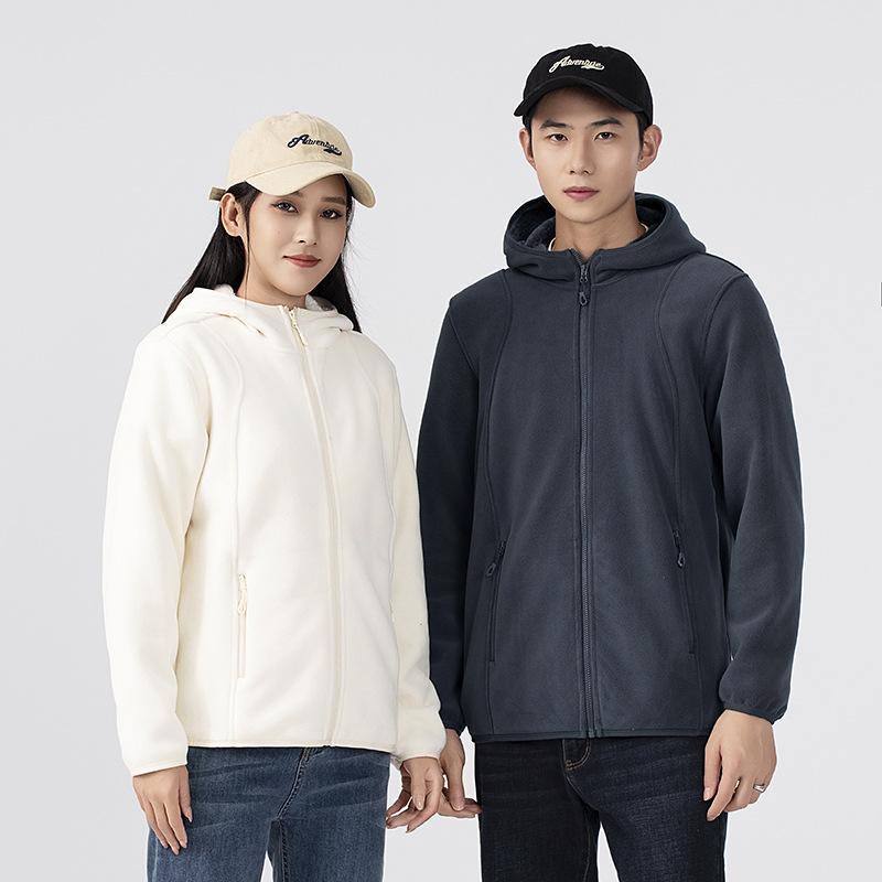 Thickened Austrian fleece fleece fleece jacket, new outdoor autumn and winter cold-proof, comfortable and warm hooded fleece liner jacket