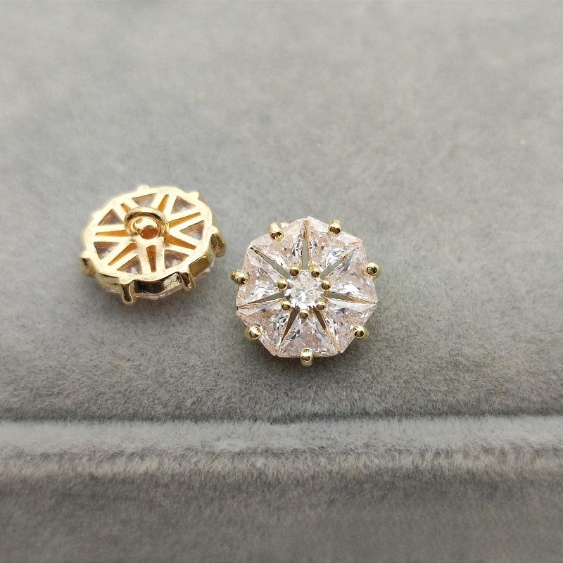 5 Stück/Los Luxus Kristallknöpfe Zirkonia Knopf für Kleidung Dekorative CZ Näh Strassknöpfe für Kaschmir Cardigan