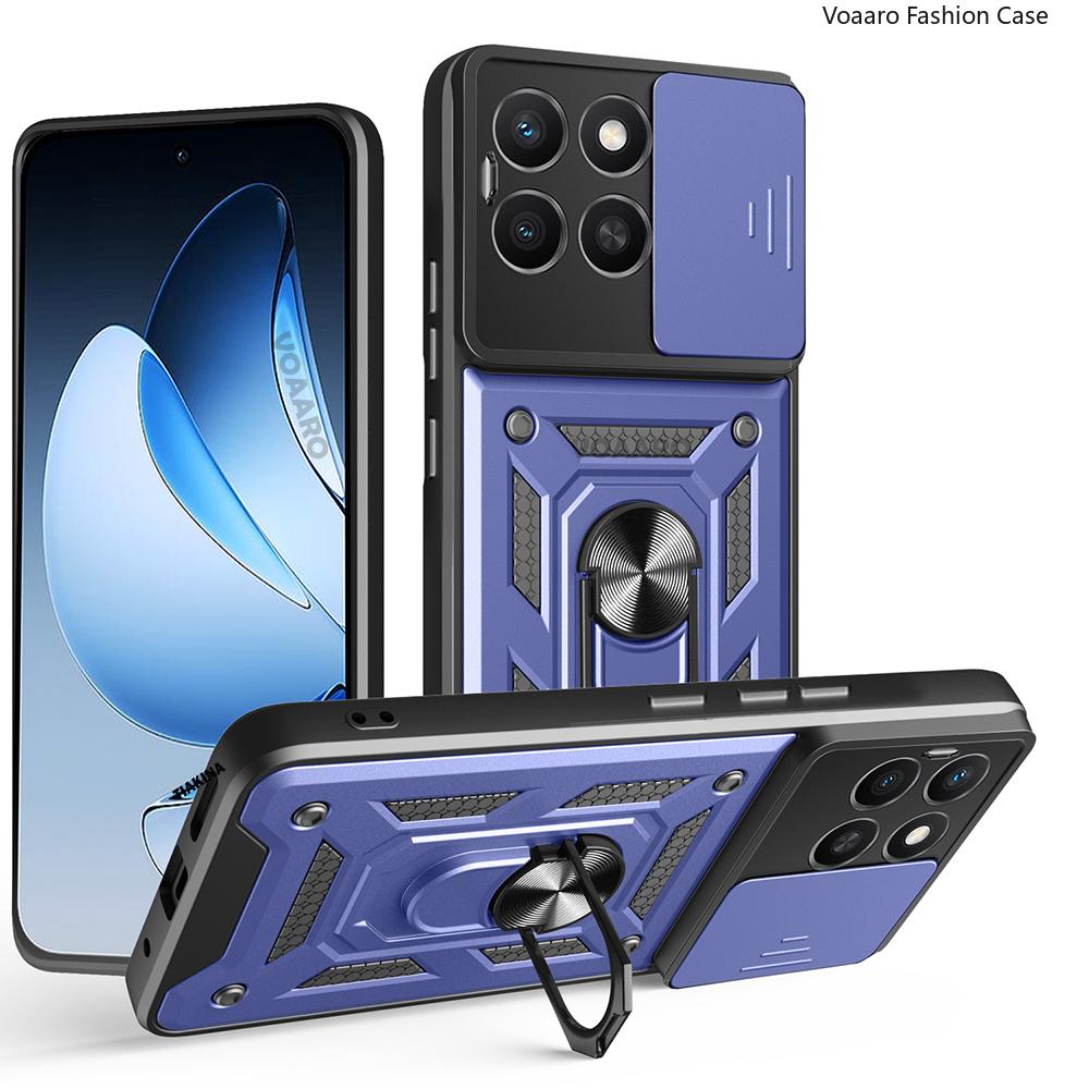 Slide Lens Armor Funda for Honor X6C 4G Case for Honor X8C X7C X5B X5 Plus Case Magnetic Ring Stand Holder Shockproof Cover