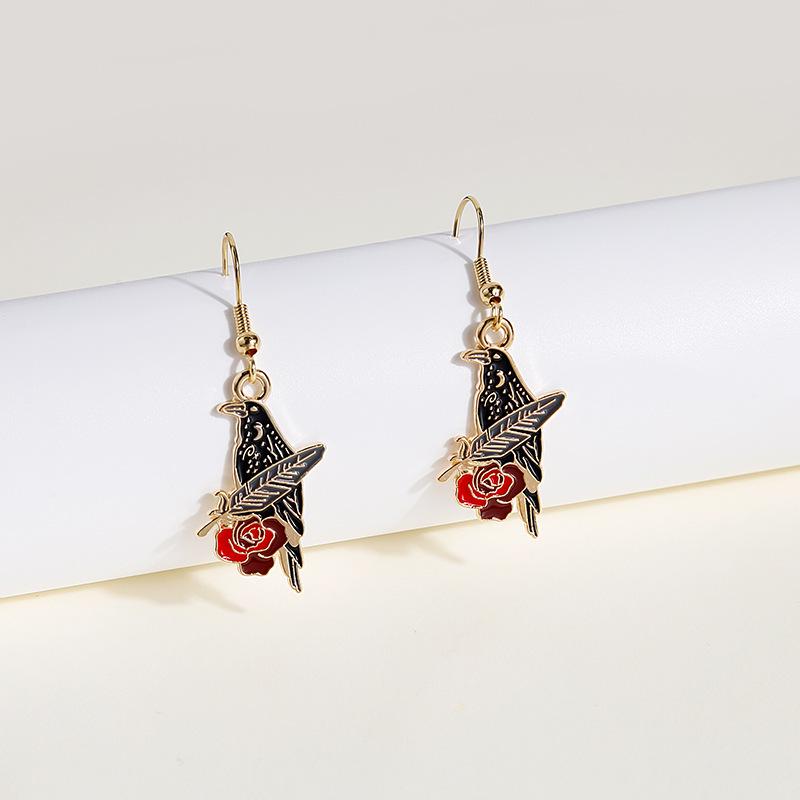 Ancient Red Beaded Cloud Teardrop Earrings - Chinese Hanfu Cheongsam Pearl Accessories