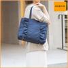 Guccio Italien Nylon Rüschen Tragetasche A4 PC Stilvolle Wasserabweisende Tasche, Größe, Kompatibel, Damenmode, 12-1159 (Marine)