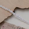Women Elegant Silver Plated Twisted Chain Bracelet Bangle Jewelry Fashion Accessories for Party