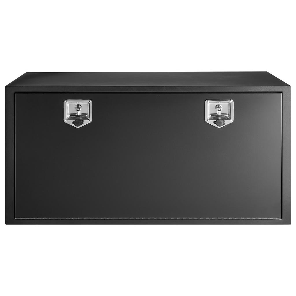 Underbody Truck Tool Box, 1219 x 609 x 609 mm Heavy Duty Steel Trailer Storage Box with Lock & Keys, Waterproof Trailer Storage Organizer Under Body