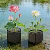 Pond Plant Baskets 4 Pieces PVC Breathable Reusable Heavy Duty Aquatic Pond Planting Pot for Indoor Outdoor Terrace Garden