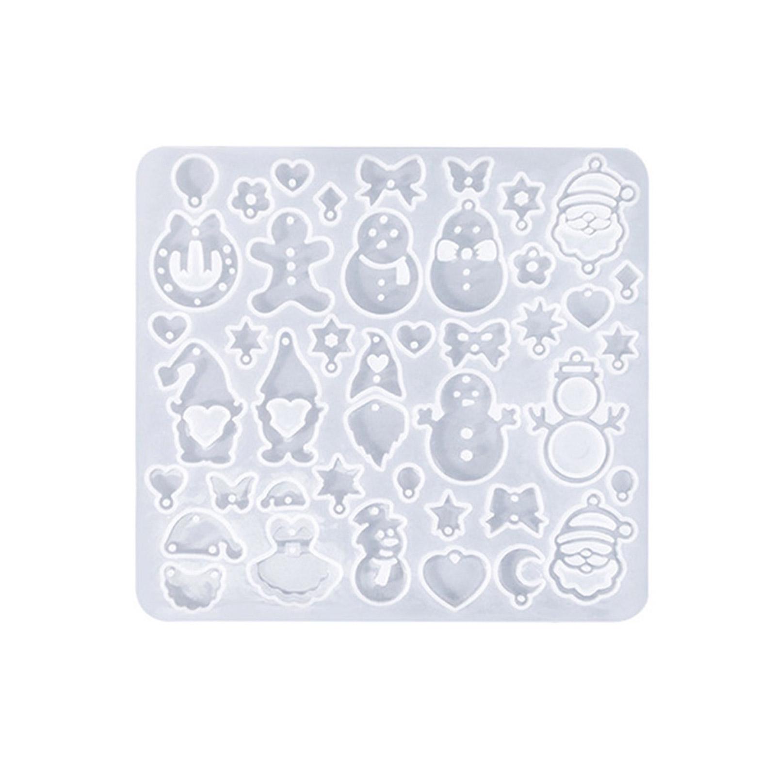 

Набор силиконовых форм для рождественских серег с праздничными дизайнами для изготовления праздничной бижутерии и проектов из смолы 273