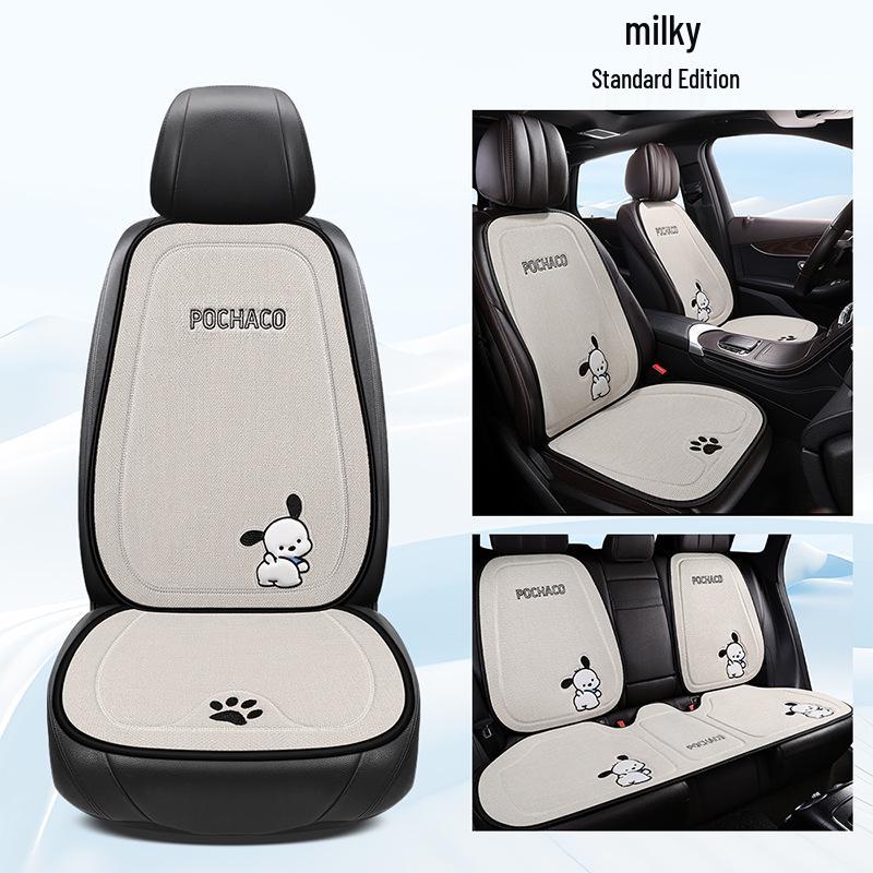 Pachacoo All-Season Cute Cartoon Cotton Linen Car Seat Cushion for Roewe RX5 D7 E6 D6 Ei5.