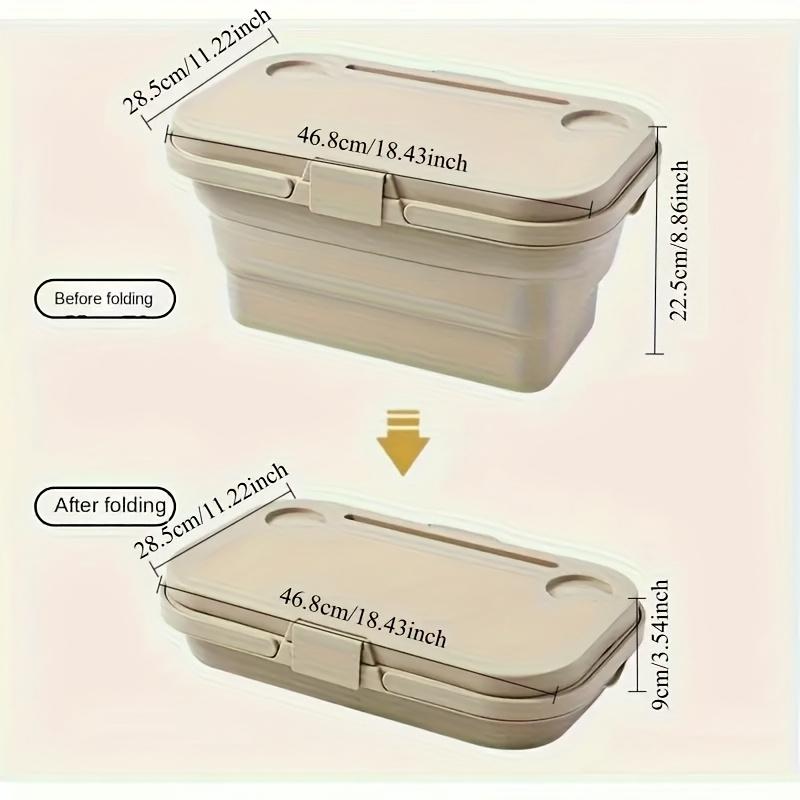 1 Large Capacity Portable ,Outdoor Camping Picnic Basket with Lid | Foldable and Trendy for Spring Outings and Outdoor Dining