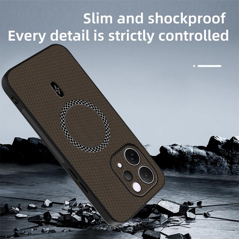 Magnetic Leather Case for iPhone 17 16 15 14 13 Pro Max Air 16e Cover Soft Shockproof Full Camera Protector Mag-safe Shell Funda