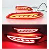 2Pcs LED rear bumper lights brake tail light reflector light rear lamp Brake warning Lamp For Honda City 2014 2015 2016