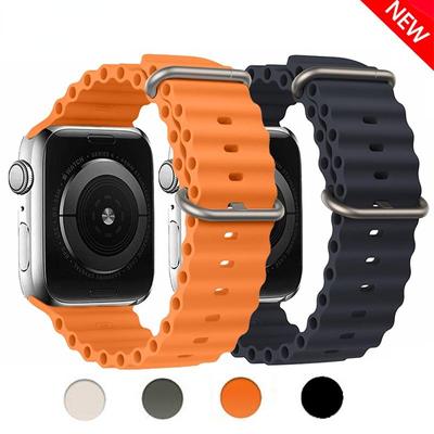 Ocean Strap für Apple Watch Ultra Band 49mm 44mm 45mm 40mm 41mm 42mm 38mm Silikonarmband iWatch Serie 7 6 5 4 3 2 1 se 8 Ultra 9
