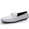 Leer live uitzending krokodillenpatroon beanie schoenen grote maat luie rijschoenen Britse casual schoenen rundleer
