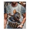 Interesting Small Animals Summer T-shirt 3D Printed Short Sleeved Fashionable Comfortable Soft Breathable Large Loose Man T-shirt