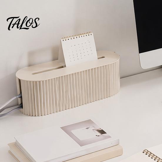 Desktop Cable Organizer Management Box, with Cover, Power Strip And Electrical Fireproof Cord Box Organizer, for Home Office Wire Storage