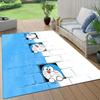 Doraemon3 Flannel Pattern Square Carpet,Area Rug,Carpet Rug for Living Room Bedroom Sofa Playroom Decor,Non-slip Floor Mat