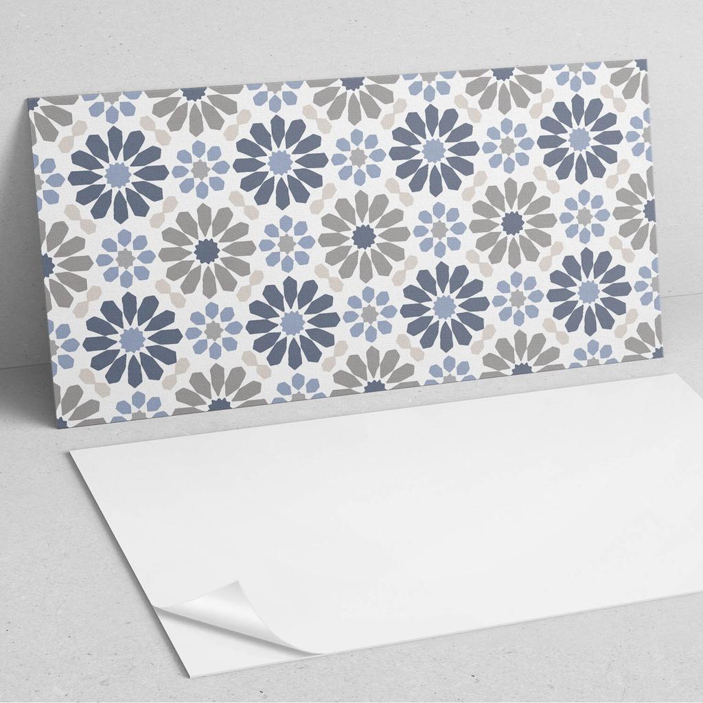 Vinyl Panel With A Motif For Easy Wall Transformation 120x60 cm Floral Pattern In Symmetry