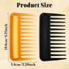 2Pcs Mini Wide Tooth Comb, Small Travel Detangling Comb Pocket Hair Combs Portable Thick/Curly Hair Styling Combs for Women Men, Yellow & Black, No