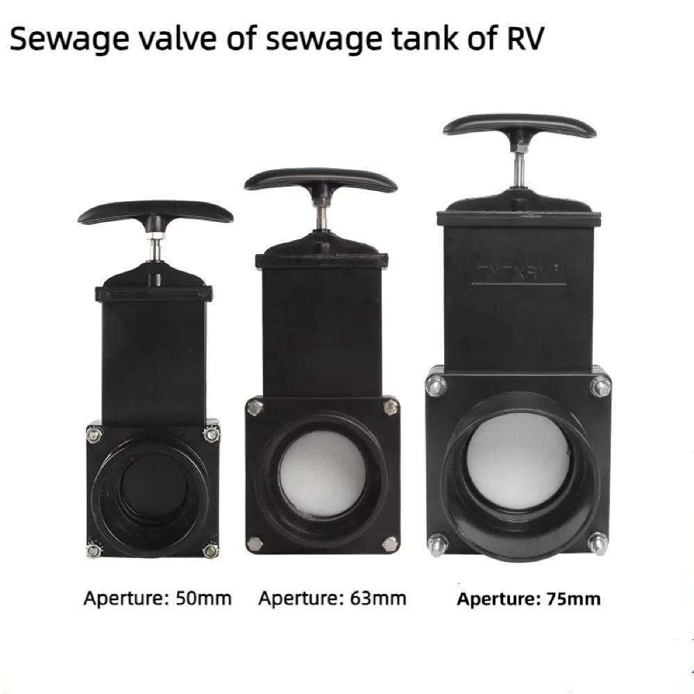 Plastic RV Sewage Collector Stainless Steel RV Modification Accessories  Gate Valve