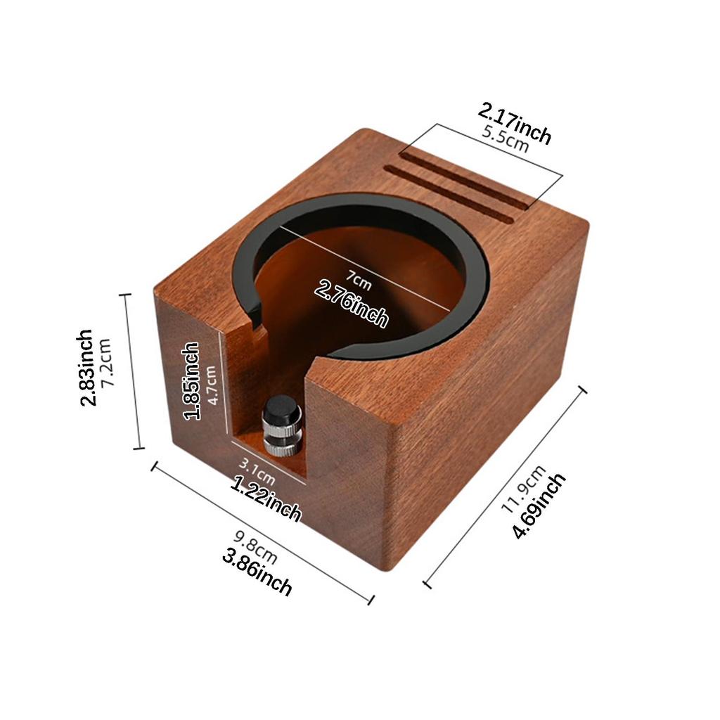 Espresso Tamping Station Espresso Organizer Station Bar Distributor Accessories Wood Tamper Premium Coffee Portafilter Holder