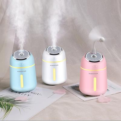 Mini-Diffusor für ätherische Öle mit USB-Ventilator, LED-Lampe, 330 ml, Ultraschall-Luftbefeuchter für Zuhause, Büro, Auto, 3-in-1-Aroma-Diffusor
