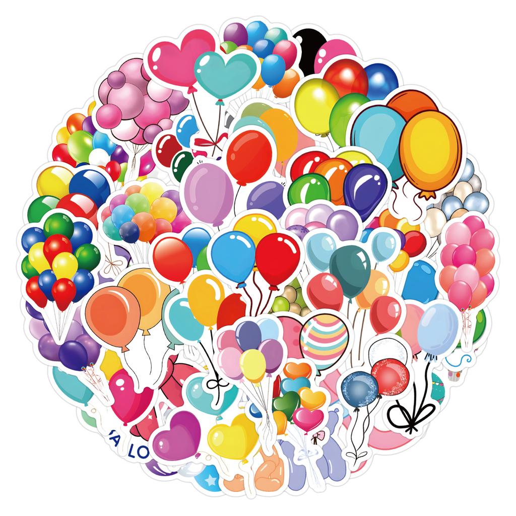60 Balloon Bouquet Creative Graffiti Stickers Skateboard Suitcase Stickers Notebook Car Decoration Stickers