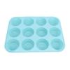 12 Cups Silicone Muffin Mold Nonstick Flexible Cupcake Liners Reusable Cake Mold for Baking