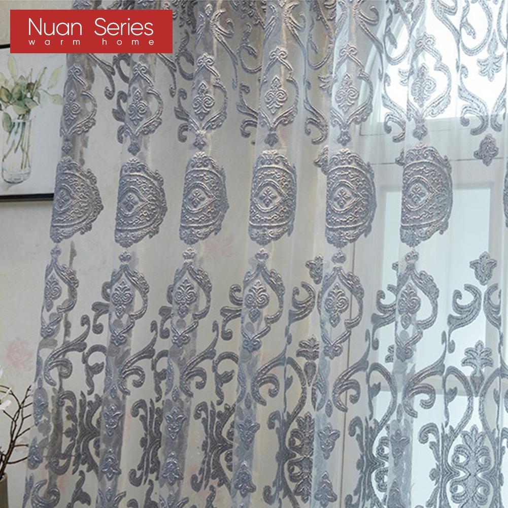 1 Stück Nuan-Serie, modische und elegante halbverdunkelnde Vorhänge im europäischen Stil für Wohnzimmer, Schlafzimmer, Heimdekoration