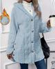 Women S Hooded Fleece Cardigan Long Sleeve Casual Warm Coat