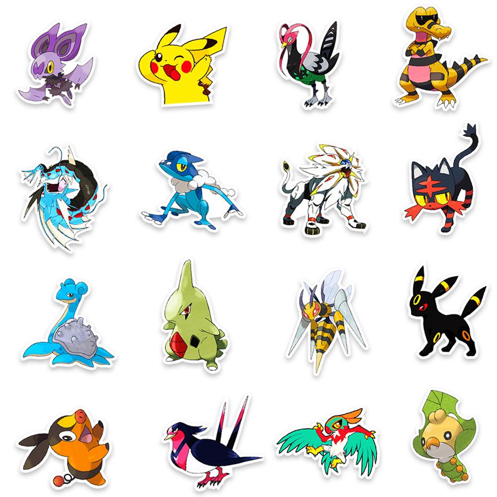 10/30/50/100pcs Cartoon  Pikachu Charmander Stickers Funny Anime Graffiti Decals Suitcase Phone Guitar Cute Sticker Pack