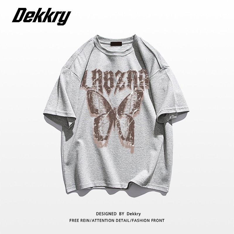 Women's Plus Size Butterfly Print Cotton T-Shirt, Short Sleeve, Slimming & Loose Fit, Versatile for Couples