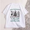 Von den Fenstern bis zu den Wänden T-Shirt Unisex Damen Lustiges Weihnachts-T-Shirt Xmas Tee Mode Streetwear Rundhals Baumwoll-T-Shirt